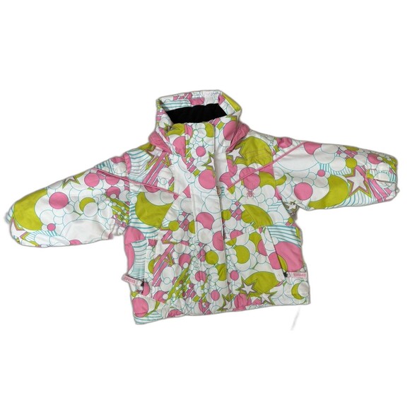 Spyder Girls Winter Geometric Pink Waterproof Ski Jacket Small to Tall Size 2 - Picture 5 of 12